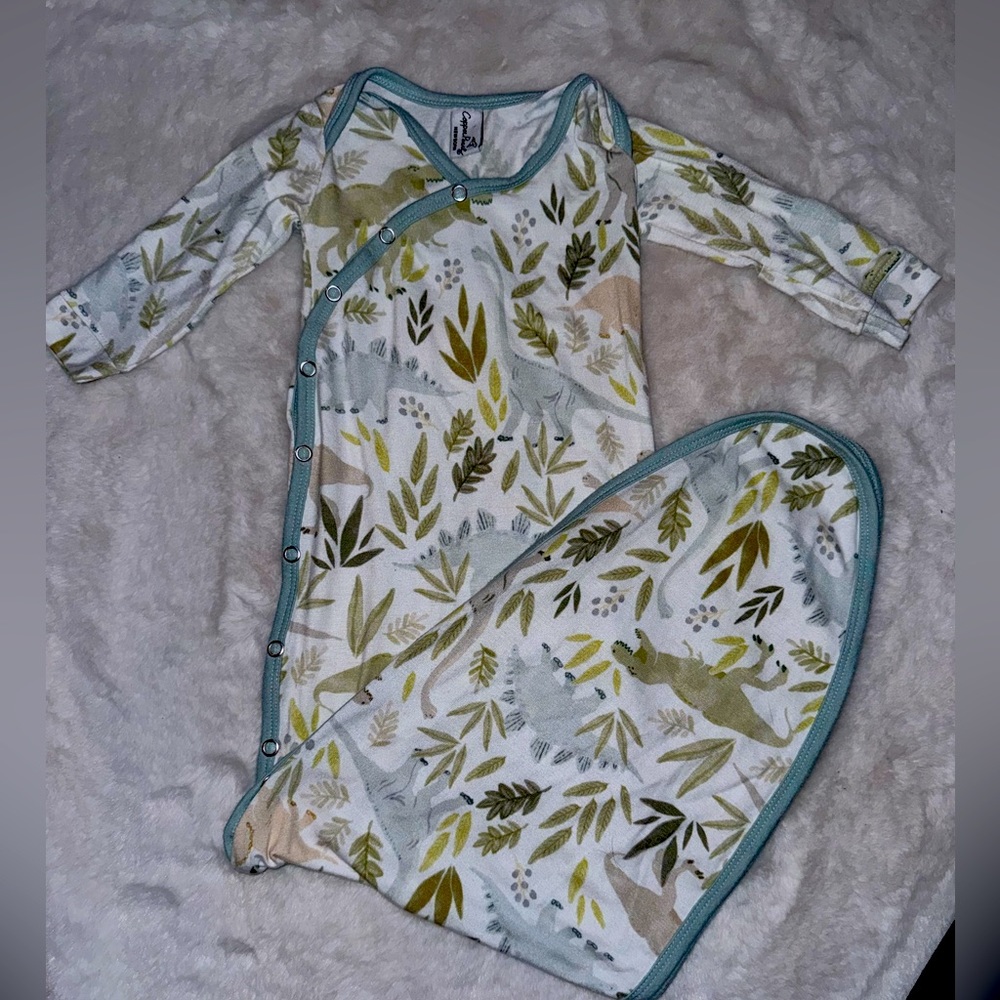 Copper pearl baby gown